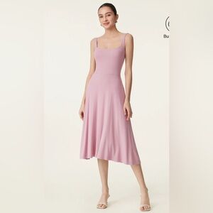 NWT OGL Square Neck Flowy New Airy Brami Midi Dress size XS Rose Mauve